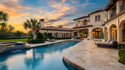 Fototapeta premium Exquisite Luxury Property Showcased Through Stunning Real Estate Marketing Campaign Imagery