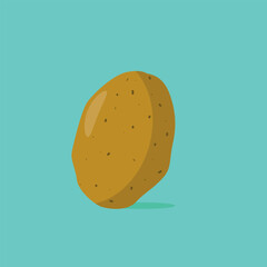 Potato vector illustration. Minimalistic flat illustration of popular root vegetable - young potato.