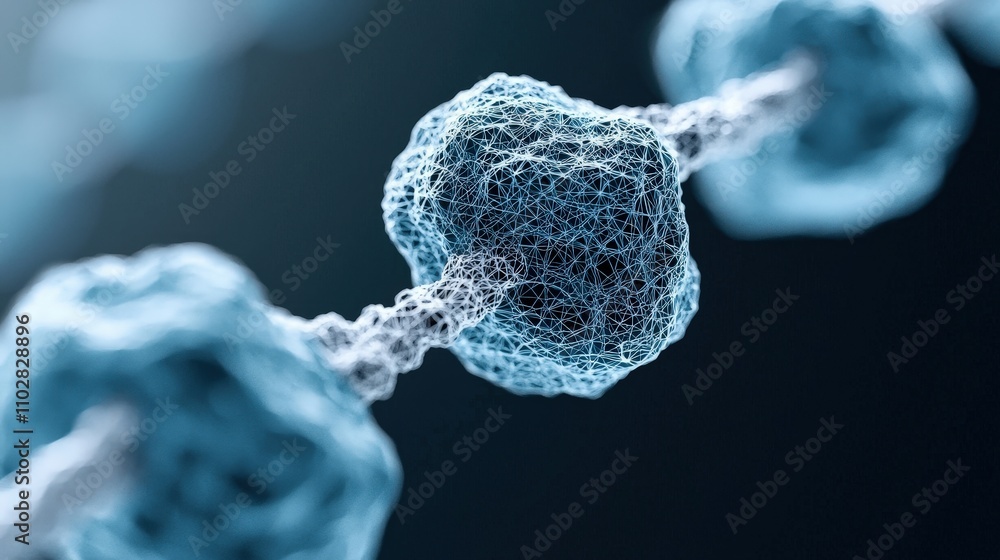Poster abstract quantum technology background futuristic ai dna decoding network