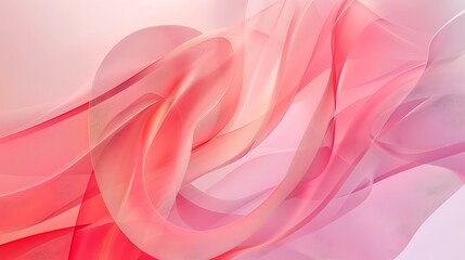 Obraz premium Abstract Pink and White Background with Curved Shapes