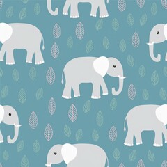 seamless elephant pattern