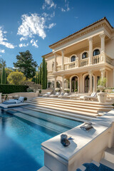 Obraz premium Exquisite Luxury Property Showcased Through Stunning Real Estate Marketing Campaign Imagery