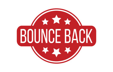 Red BOUNCE BACK Rubber Stamp Seal Vector illustration isolated on white background