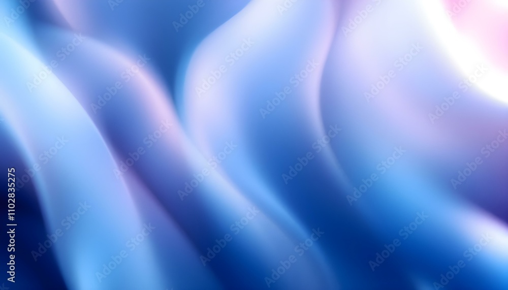 Poster Abstract light blue background with a swirl. Subtle graphic pattern. Abstract composition with a tranquil wave of sky blue and soft lavender, accented by subtle circular elements