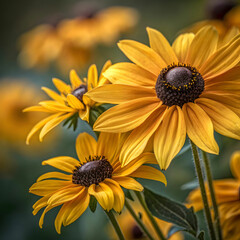 Obraz premium closeup shot of beautiful yellow petaled sunflower