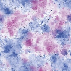 Obraz premium Seamless pattern of abstract watercolor splashes in soft blue, purple, and pink gradients