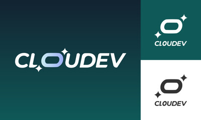 Modern software development logo design showcasing efficiency, reliability, and continuous innovation. Perfect for companies specializing in applications, operating systems, or cloud-based solutions