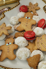 Festive pastry wreath, golden crust, cinnamon-sugar indulgence.