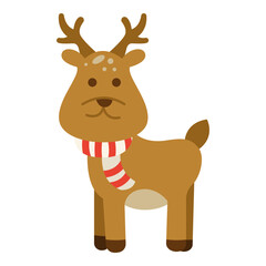 Cute little reindeer with scarf