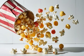 popcorn in a bucket fallen ground 