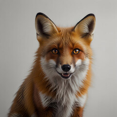Fototapeta premium picture of a fox with a big smile