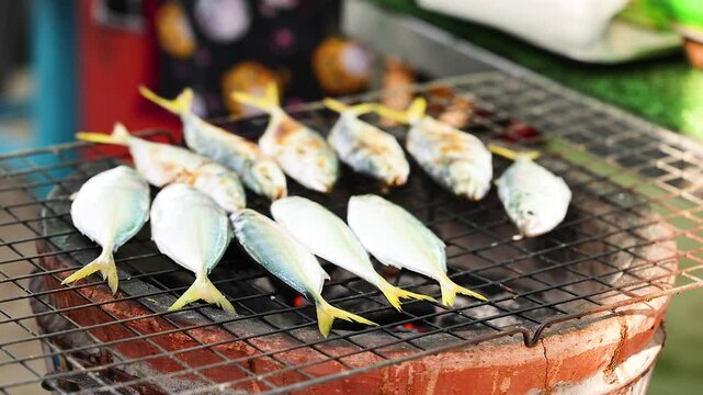 Grilled Mackerel at Bang Saen Market