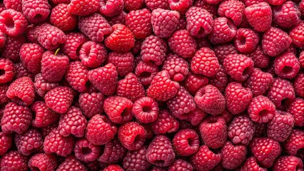 Vibrant ripe raspberry background, vibrant, ripe, raspberry, background, fruit, colorful, fresh, juicy, close-up, macro, organic