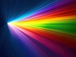 Obraz premium Radiant multicolored light beam forming a spectrum against a dark background