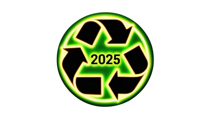 Fototapeta premium Recycling action for a sustainable future in 2025 highlighting eco-friendly practices and innovations