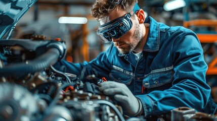Innovative Mechanic Uses Augmented Reality to Diagnose Engine Issues with Precision and Skill