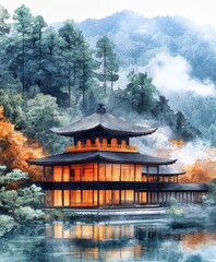 Kiyomizu-dera temple standing majestically on mount otowa in kyoto, japan