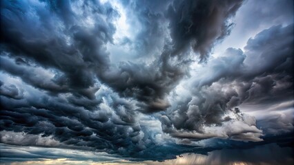 Dark clouds gathering in the sky before a thunder-storm, ominous, gloomy, weather, forecast, impending, storm, overcast