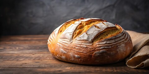 Freshly baked sourdough bread with a crunchy crust and soft interior, sourdough, bread, artisan, homemade, freshly baked