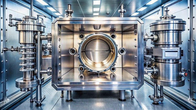 Vacuum chamber inside magnetron sputtering system , Technology, Semiconductor, Manufacturing, Industrial, Equipment