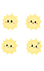 Fototapeta premium Cartoon Sun (element drawing) 