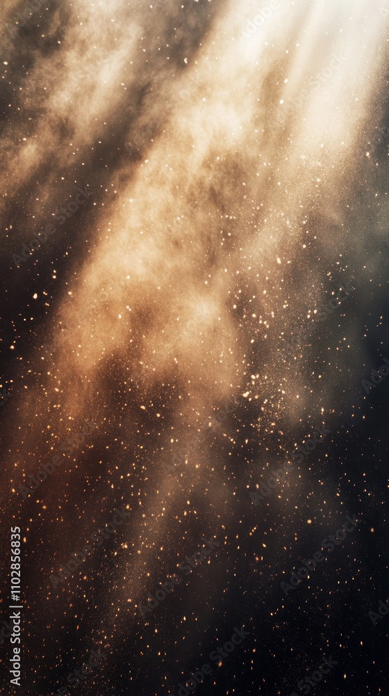 Poster a mesmerizing display of light and particles, creating an ethereal atmosphere.