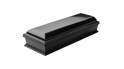 PNG, Funeral, mourning, coffin, isolated on white background, generated by artificial intelligence, AI.