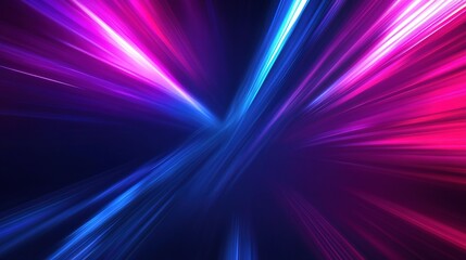 Abstract Light Rays in Vibrant Blue and Purple Background