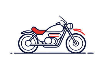 Obraz premium 4th of July Motorbike Vector T-Shirt Design Illustration – Patriotic & Unique Graphic Tee