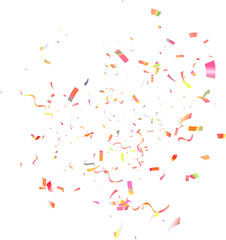 Colorful confetti. Festive background. Bright confetti on transparent background. Holiday concept. Vector illustration,eps 10.
