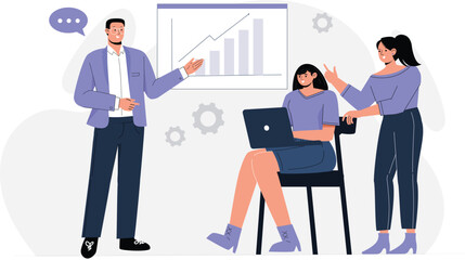 Business Coaching Concept Illustration