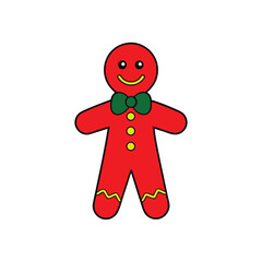 Gingerbread men icon Vector Illustration with white background
