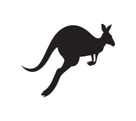 Kangaroo silhouette vector 