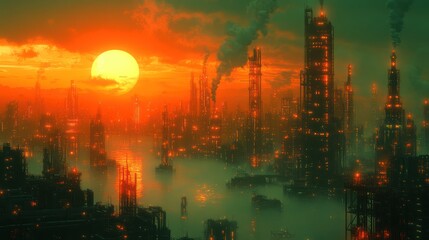 Obraz premium Sustainable Energy Factory Process