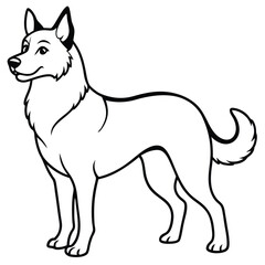 Beautiful Dog Logo Icon Vector Illustration