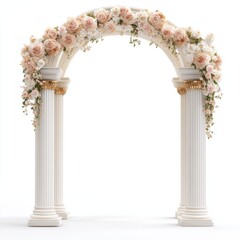Naklejka premium A wedding arch isolated on white background