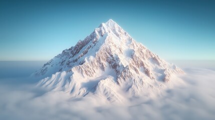 Fototapeta premium Majestic Snow Capped Alps Mountain Peak Winter Panorama