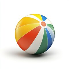 Fototapeta premium Beach ball isolated on white background