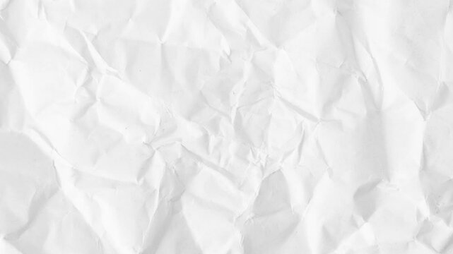 background paper texture stop motion animation. Seamless looping White crumpled paper background texture
