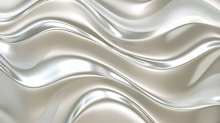 Obraz premium Elegant Metallic Texture with Flowing Waves and Reflective Surface for Modern Design Projects