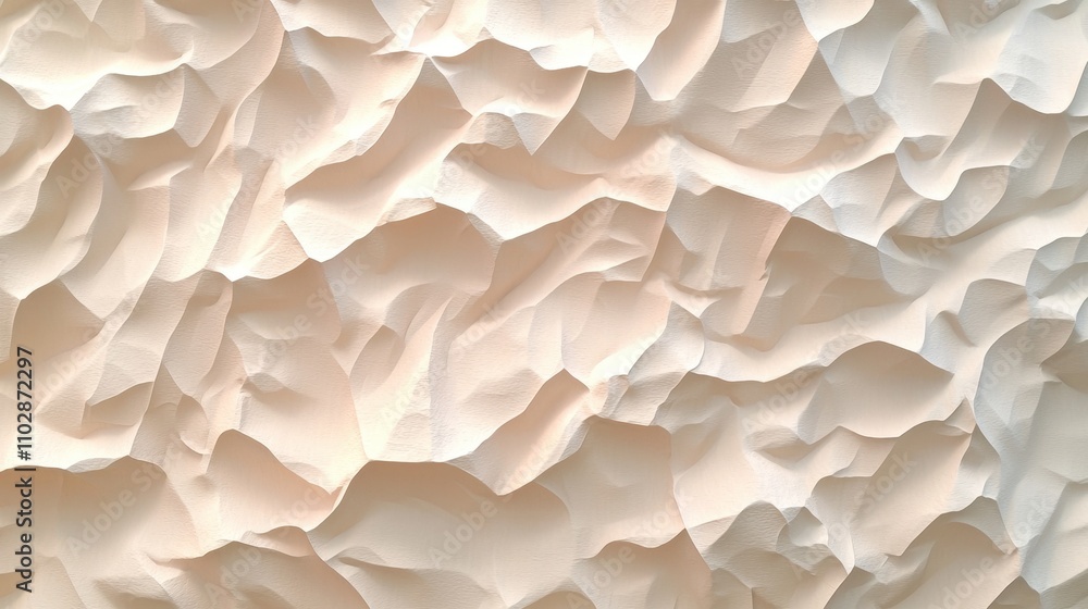 Poster crumpled abstract paper background with visible creases and textured surface for design use