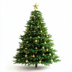 Fototapeta premium Christmas Tree isolated on white background