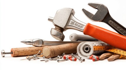 Essential tool kit exploring hammer wrench screwdriver and more home workshop diy projects indoor environment close-up view practical tools for every purpose