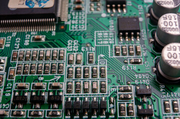 electronic circuit board with smd components including transistors