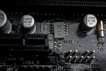 electronic board with radio components
