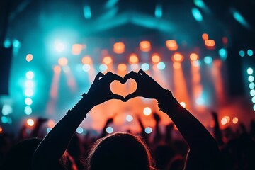 crowd at summer music festival concert enthusiastic fans enjoying vibrant stage performance