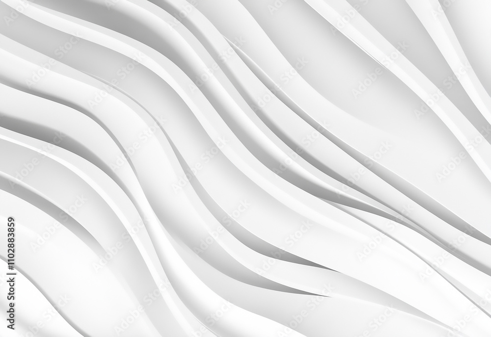 Poster abstract white fabric with smooth, flowing curves elegant abstract white background with smooth curv