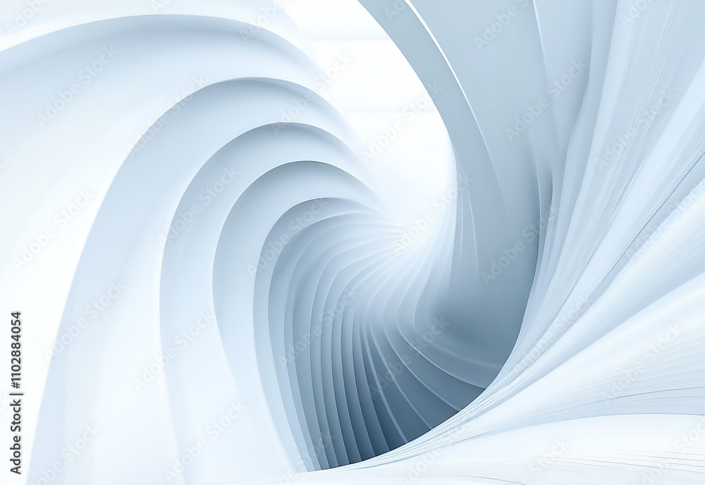 Poster abstract white fabric with smooth, flowing curves elegant abstract white background with smooth curv