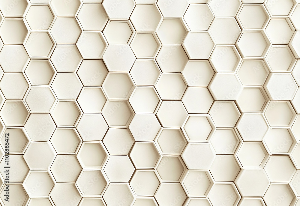 Poster abstract white geometric hexagon white marble hexagonal pattern. honeycomb pattern, adding modern el