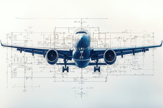 Airplane Blueprint Detailed Engineering Design